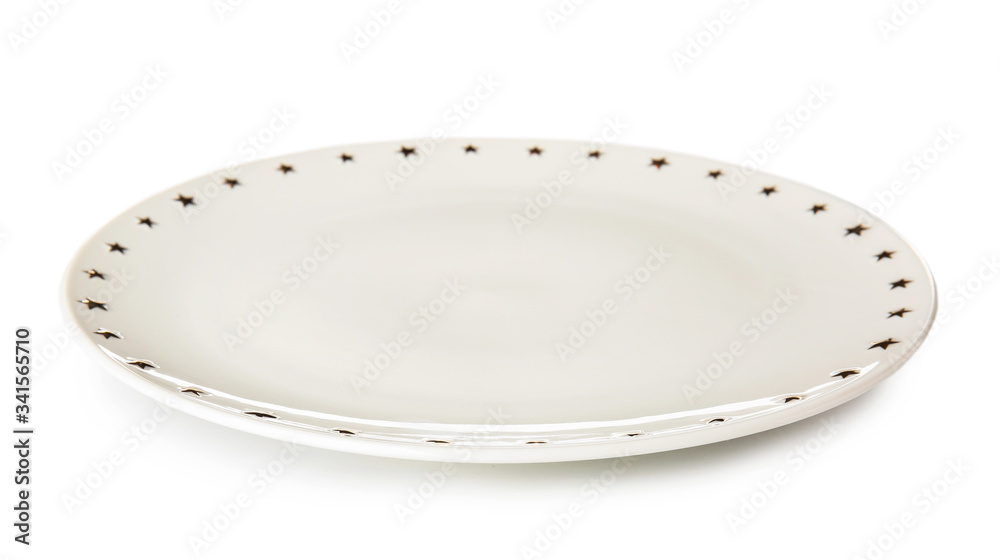 Clean plate on white background