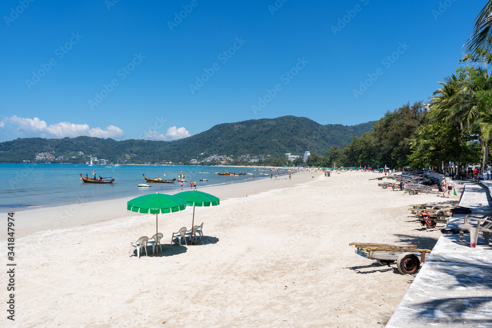 Patong beach Phuket Thailand in December 23 -2019.