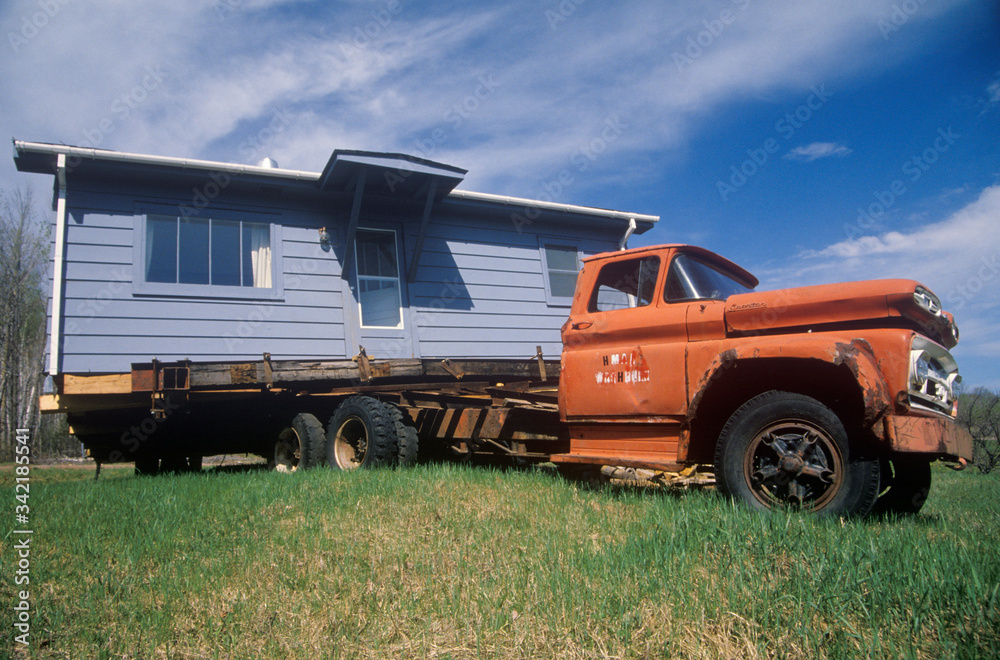 Moving a house in Red Cliff, Wisconsin