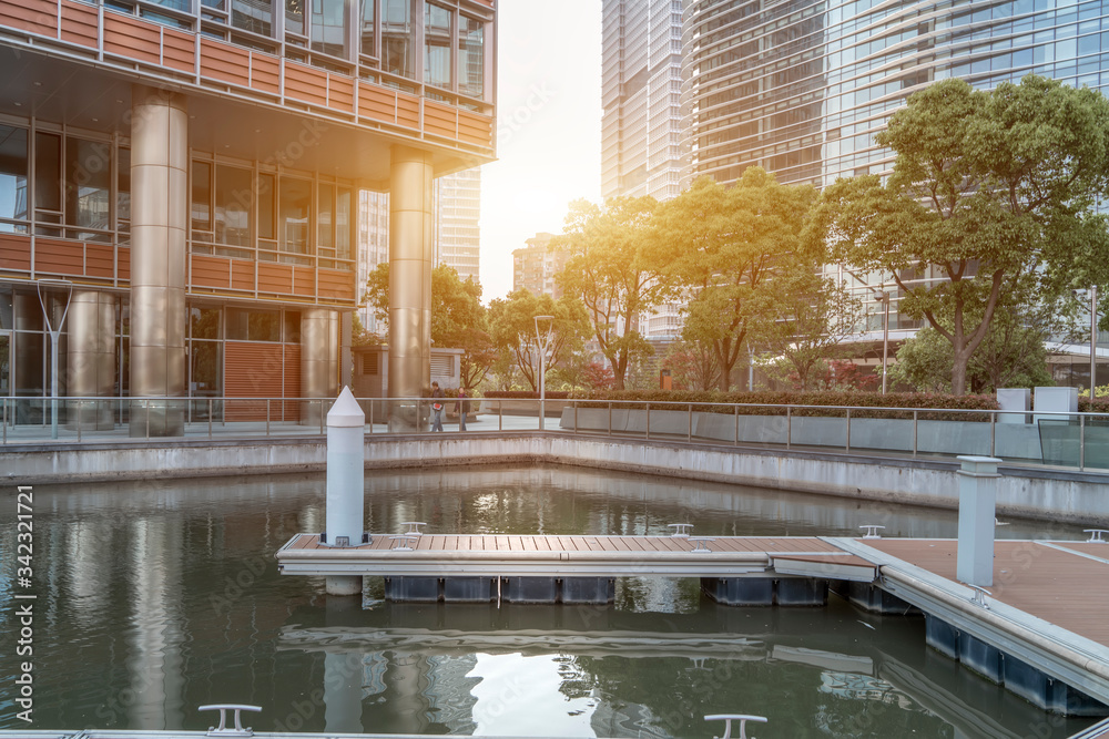 上海陆家嘴CBD现代建筑天际线