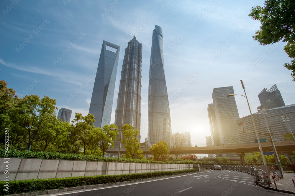 Shanghai Lujiazui CBD modern architecture skyline