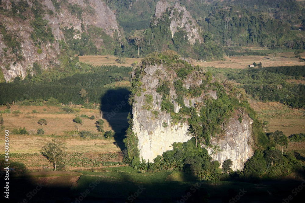 Khao Chang Noi，Phu Lanka，Phayao thailand下午的景色