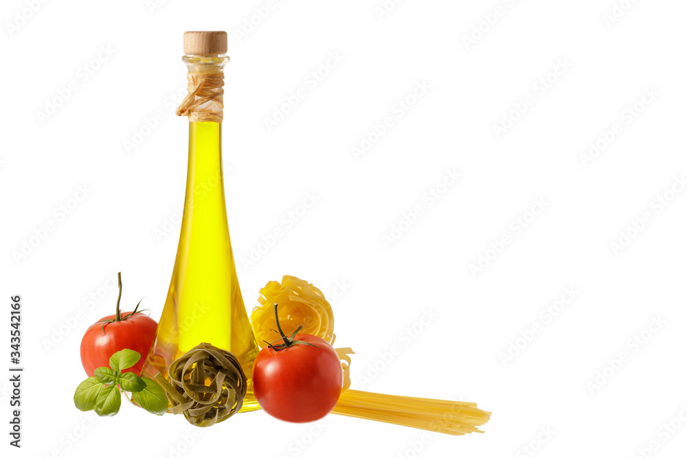 Olive oil with pasta and vegetables