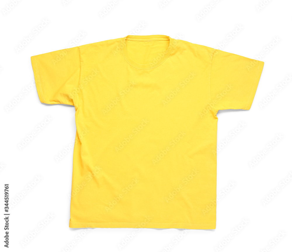 Modern t-shirt on white background