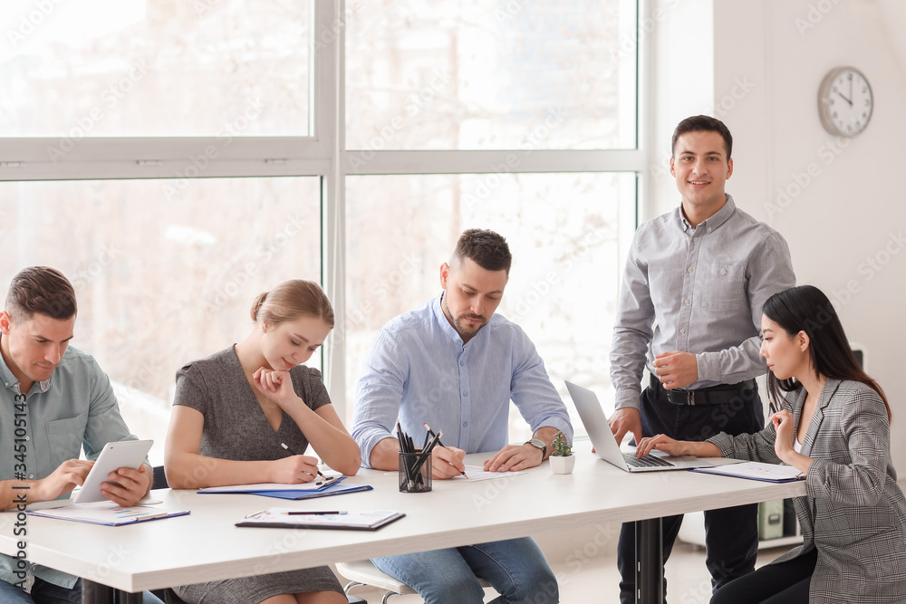 Business people having meeting in office