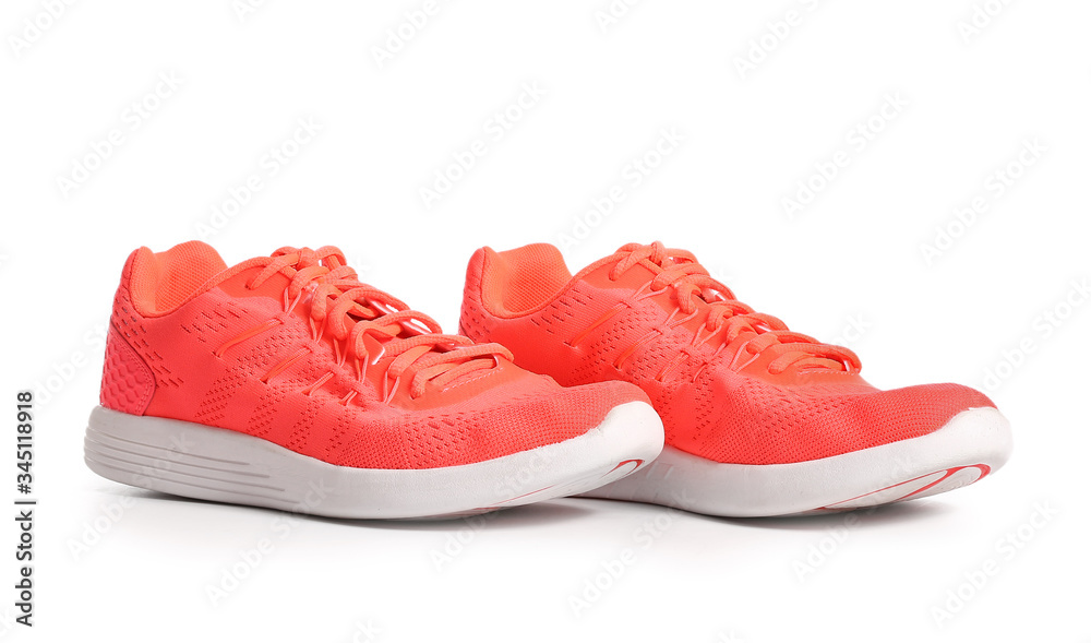 Sport shoes on white background