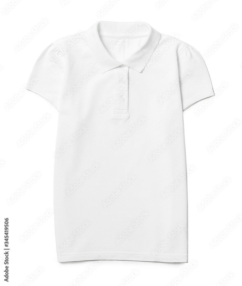 Stylish school uniform on white background