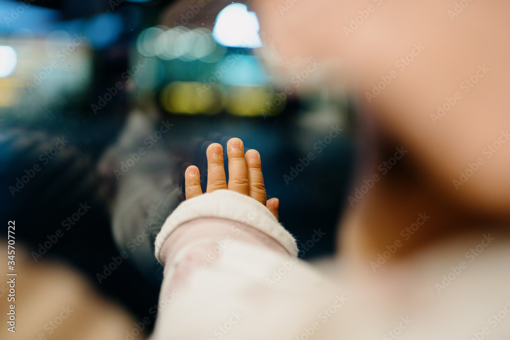 baby hand with window