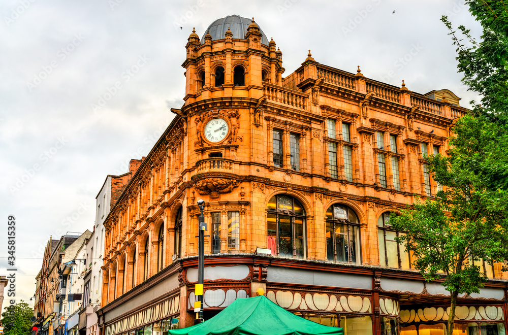 Traditional architecture in Nottingham, East Midlands, UK