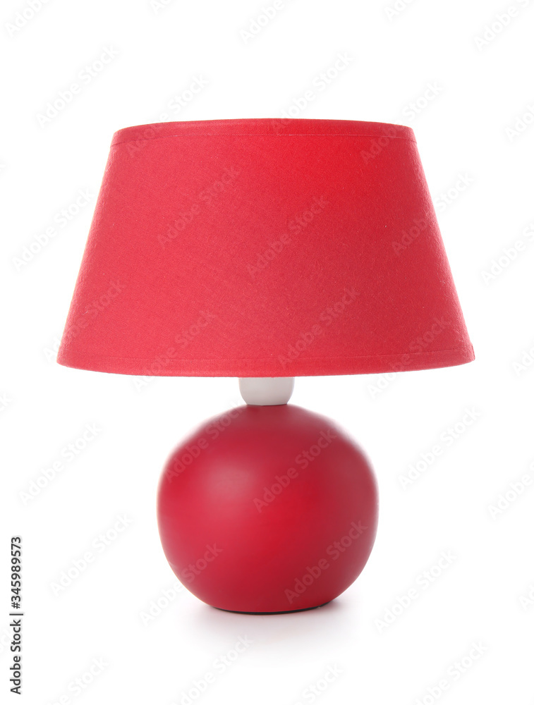 Stylish lamp on white background