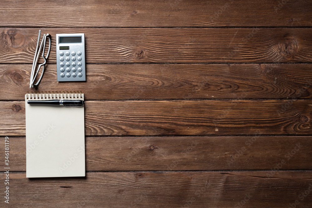 Still life of accountant office workspace