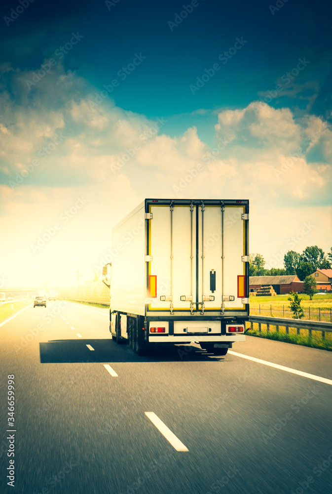 Truck on a highway