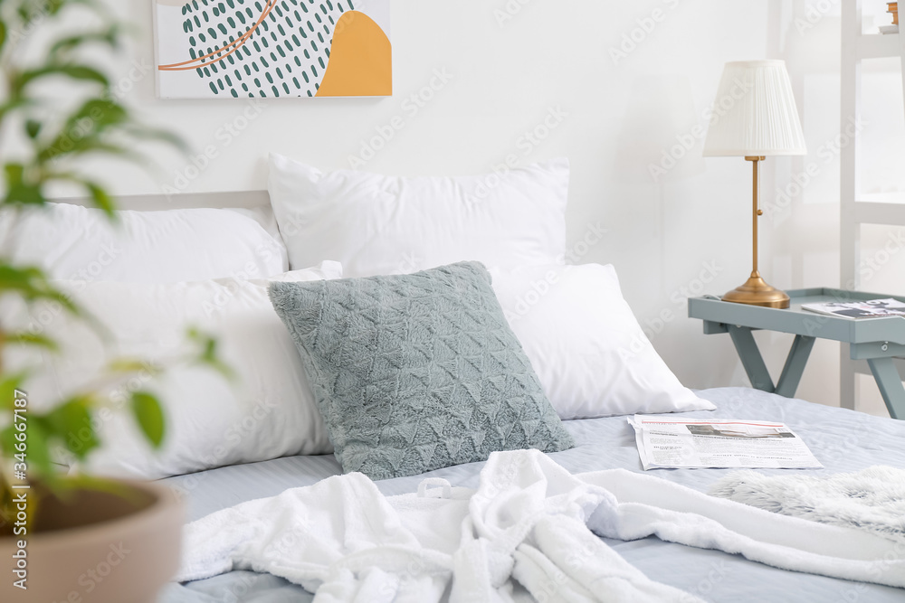 Interior of modern stylish bedroom