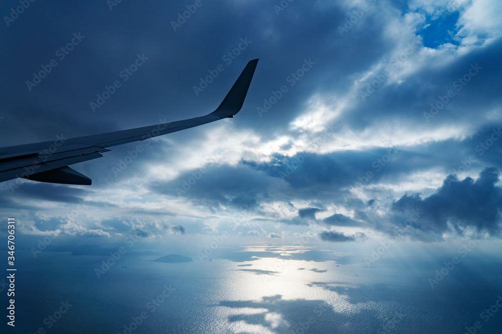 飛行機から見る風景