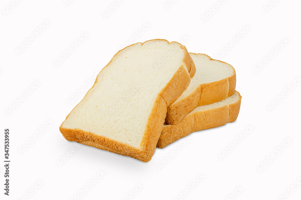 bread placed on a white background