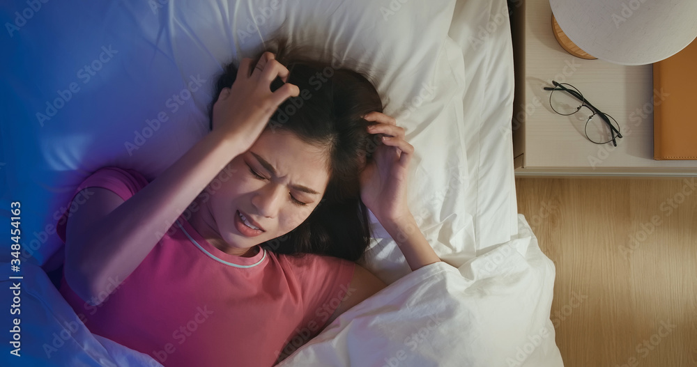 asian woman has insomnia