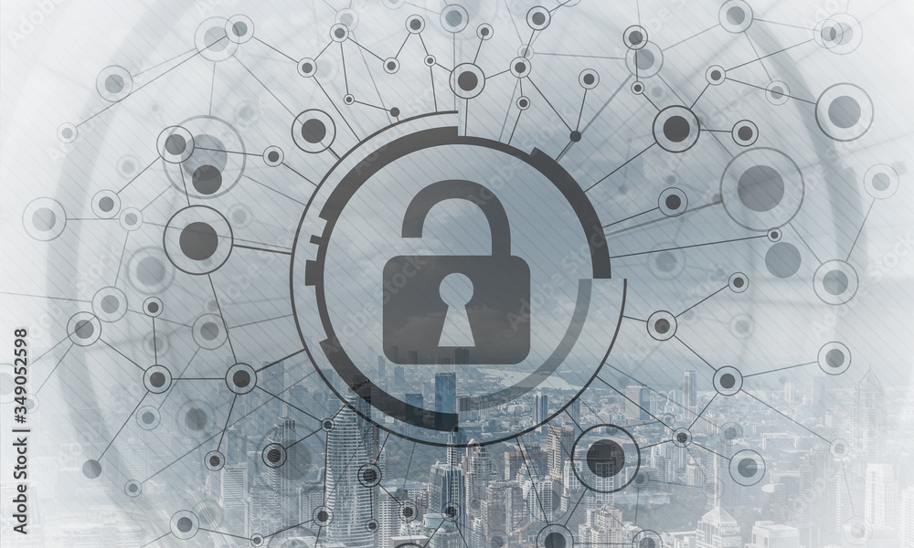 Cryptography and encryption algorithm concept