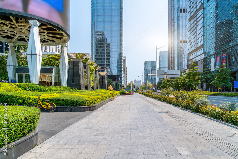 中国深圳城市建筑的天际线……