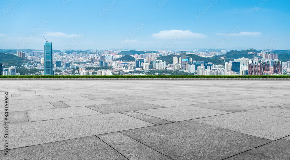 城市道路地面和建筑景观