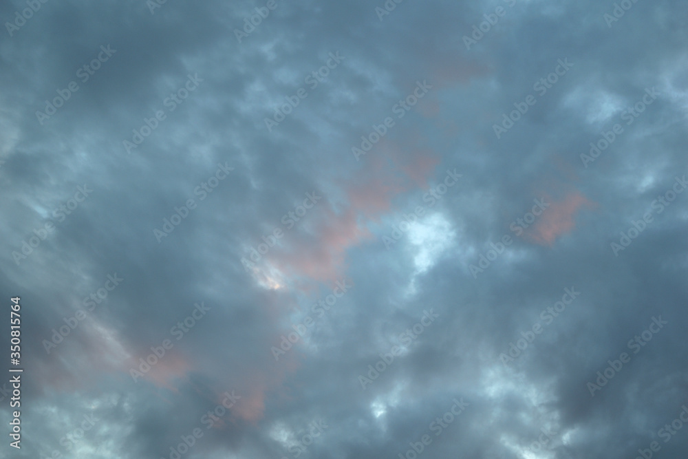 cloudy sunset at Therma beach, Therma, Samothraki island, Greece, Aegean sea