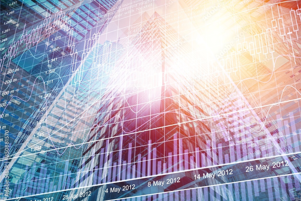 View of skyscrapers architecture modern building and stock illustrations