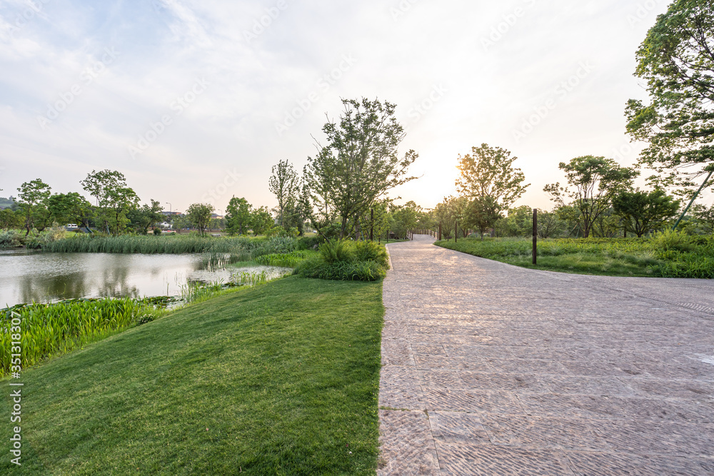 road in city park