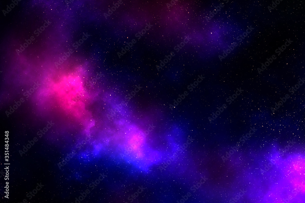 Dark pink and purple galaxy patterned background illustration