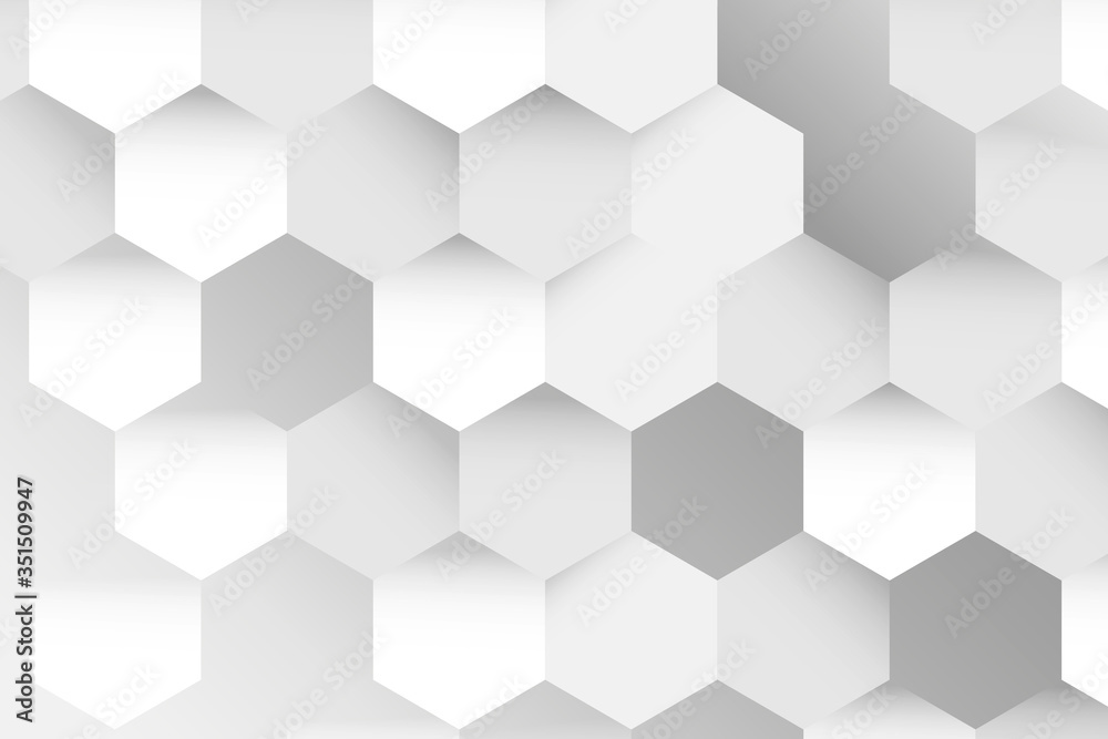 Gray hexagon patterned background design