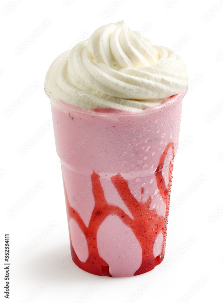 pink strawberry milkshake