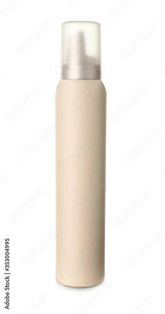 Hair spray on white background