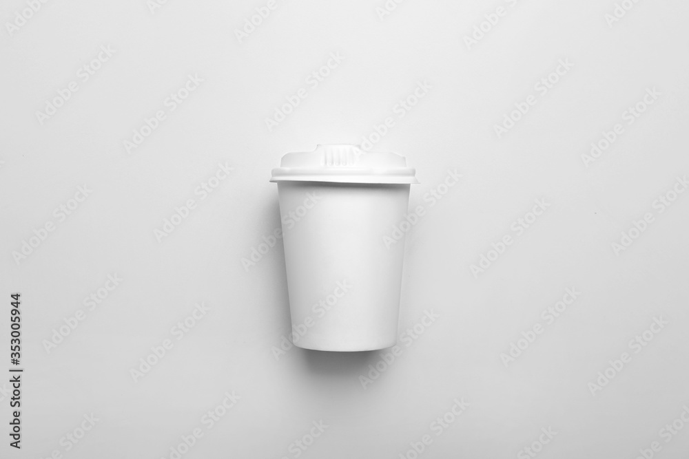 Takeaway coffee cup on white background