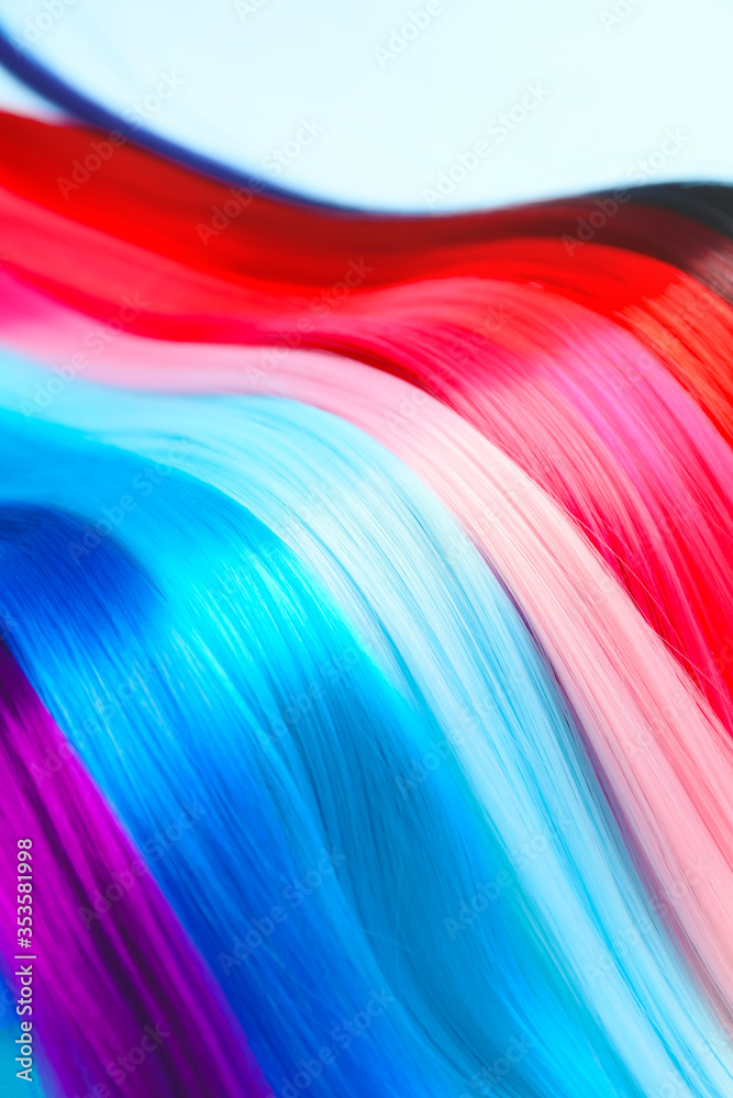 Colorful hair strands as background