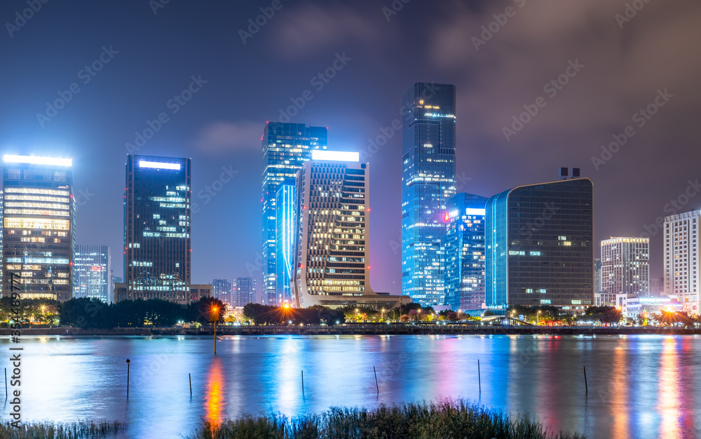 福州CBD建筑景观夜景