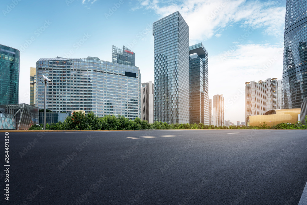 城市道路与城市建筑景观