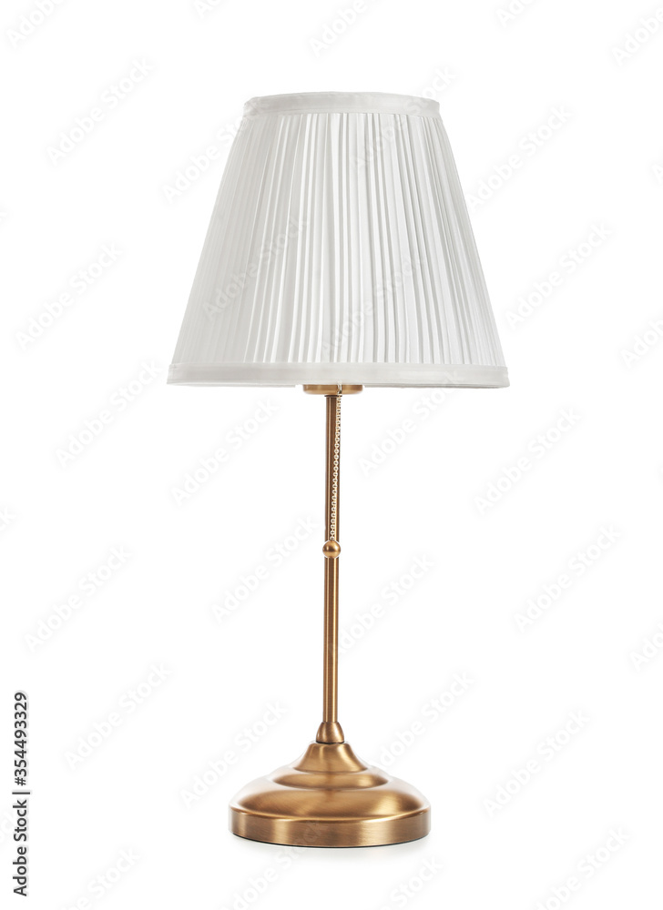 Stylish lamp on white background