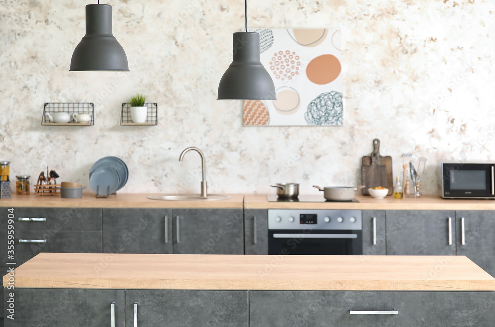 Interior of modern stylish kitchen