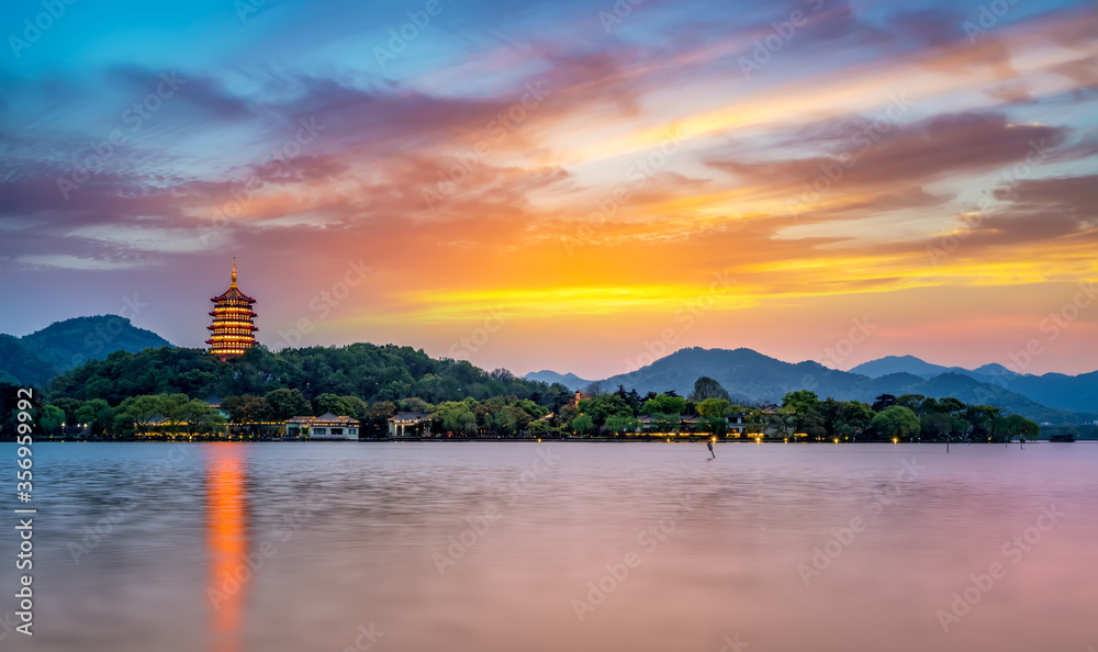 杭州西湖花园自然景观