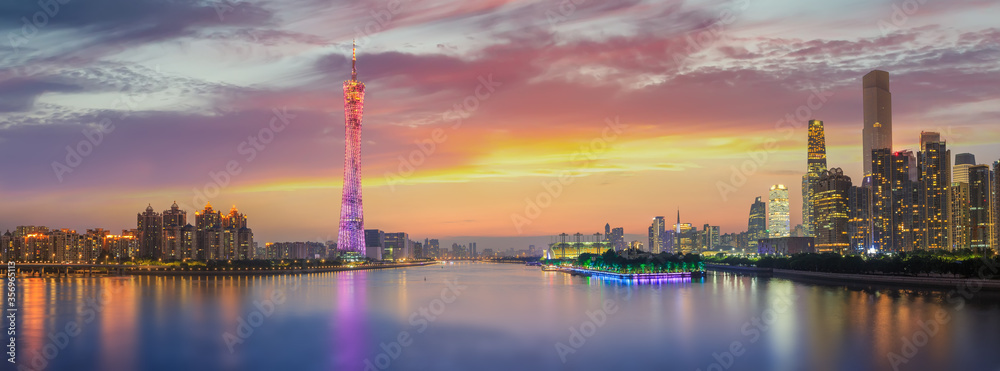 Guangzhou Pearl River landmark building landscape