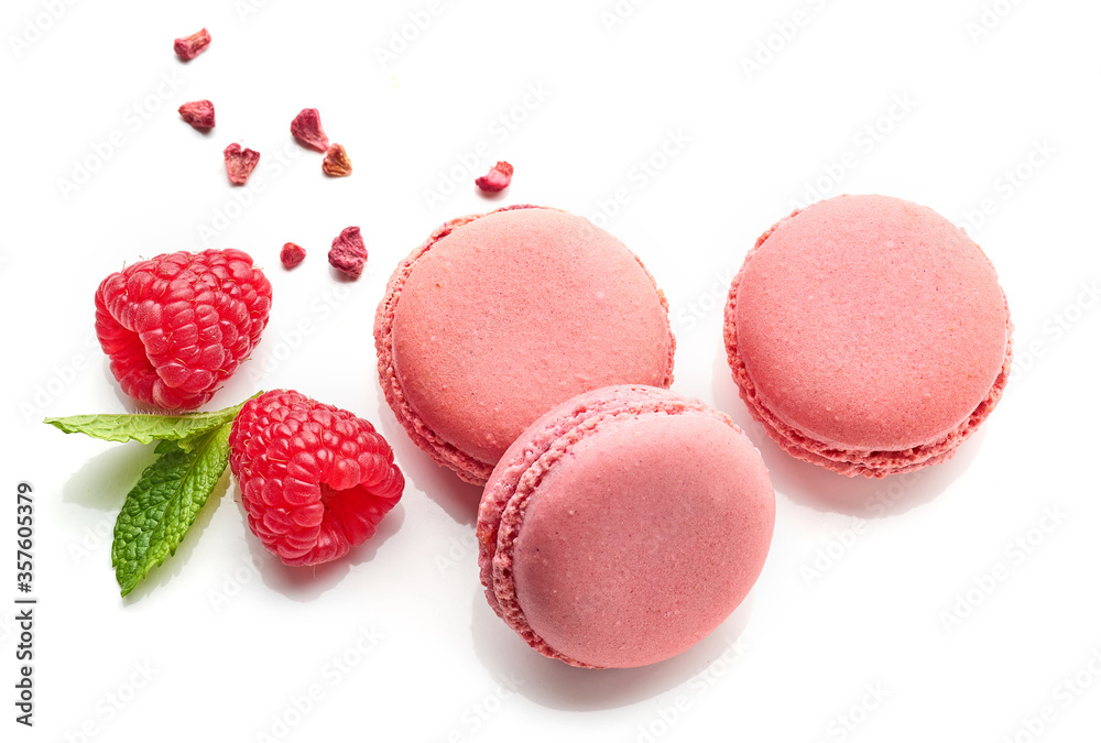 pink raspberry macaroons