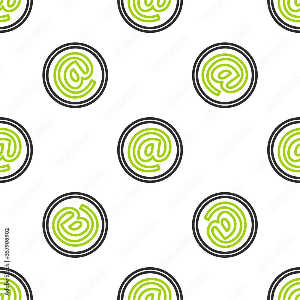 Line Mail and e-mail icon isolated seamless pattern on white background. Envelope symbol e-mail. Ema