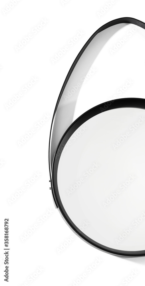 Stylish mirror on white background