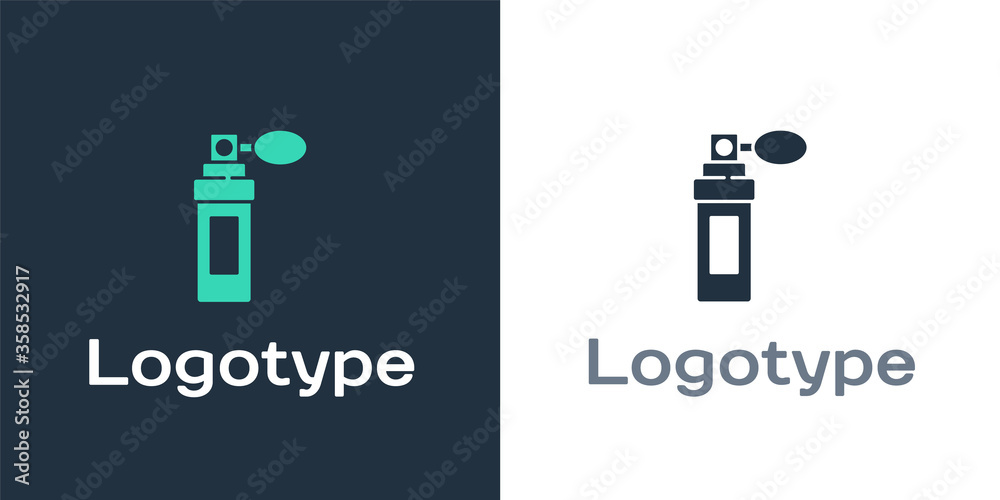 Logotype香水图标隔离在白色背景上。徽标设计模板元素。矢量插图