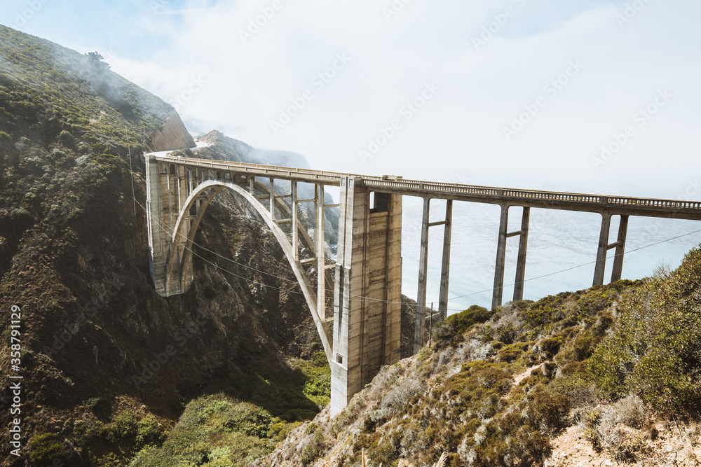 Bixby Bridge along famous Highway 1, Big Sur, California, USA