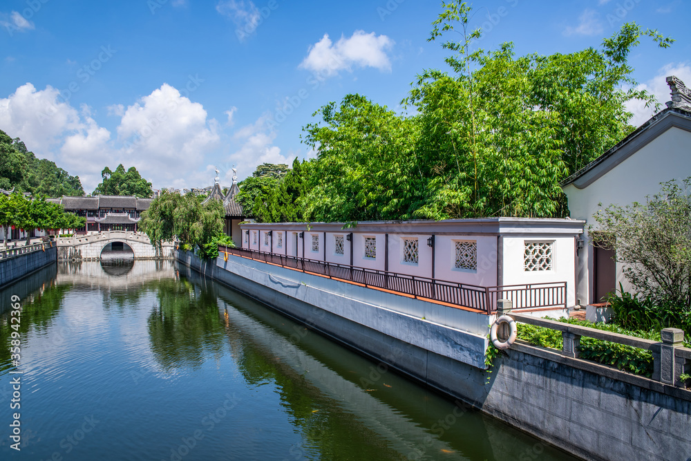 中国广州南沙水乡街景