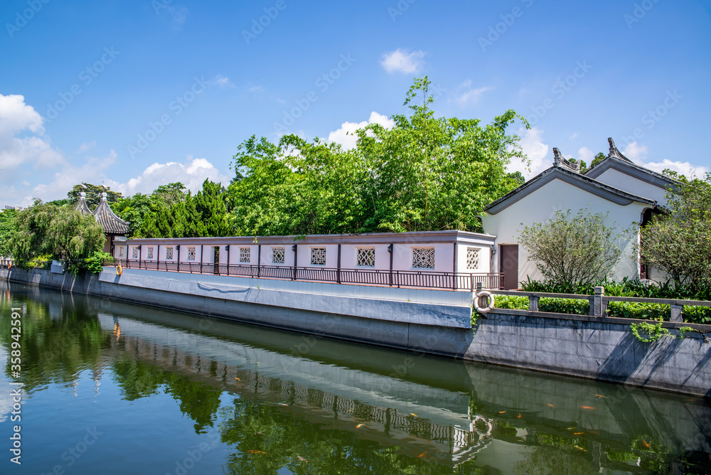 中国广州南沙水乡街景