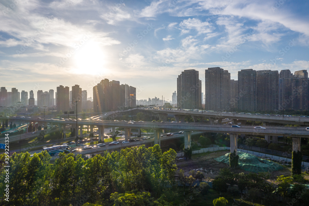 中国杭州的城市天际线