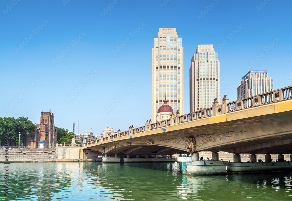 Urban architectural landscape in Tianjin, China