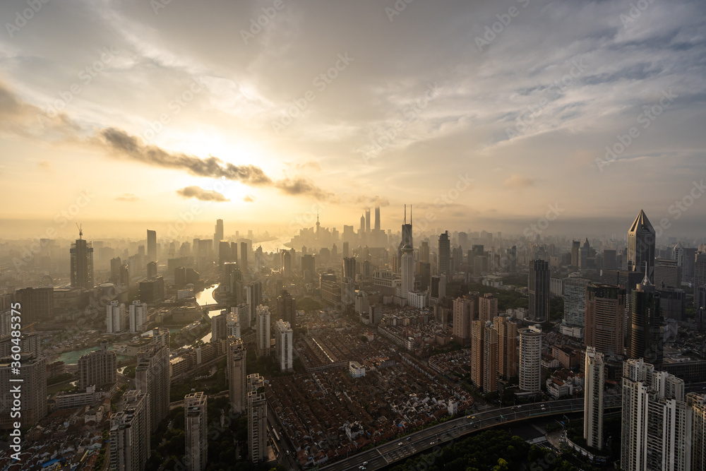 中国上海的城市天际线