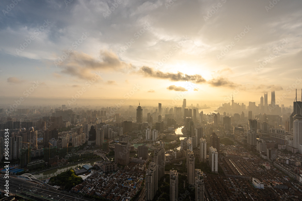 中国上海的城市天际线