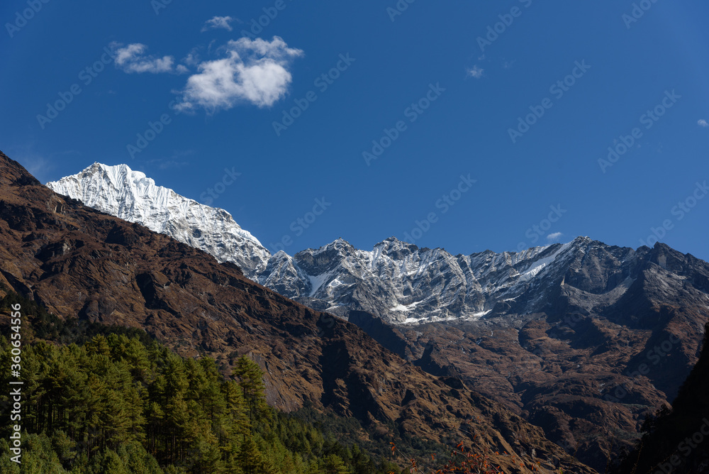 mountains and clouds